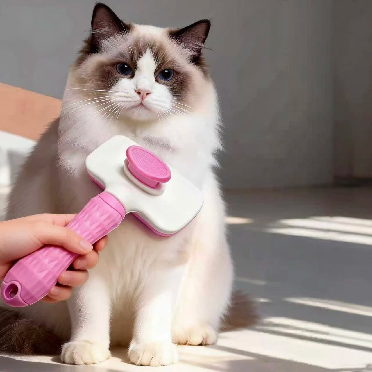 Self-cleaning Pet Hair Remove Comb Cat Slicker Brush Pet Hair Removal Comb For Dogs Cats Grooming Tools Combs Dogs Accessories