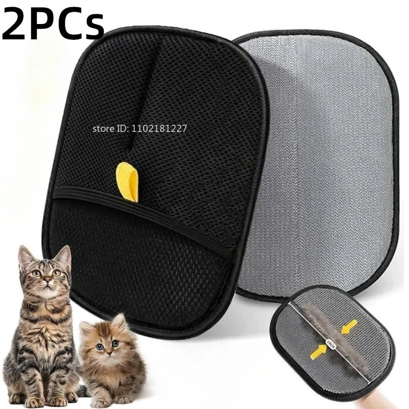 Upgraded Pet Hair Cleaning Removal Gloves Pet Grooming Finger Glove Reusable Sofa Carpets Cat Dog Hair Cleaning Tools