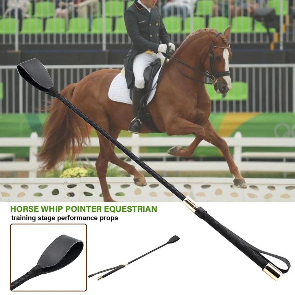 45/54cm Riding Equestrian Whip Training Lash PU Leather Anti-slip Portable Learning Accessory Outdoor Racing Performance