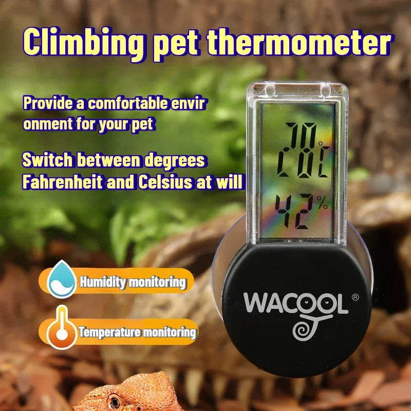 Reptile Hygrometer & Thermometer for Terrarium Gecko/Bearded Dragon/Frog/Tortoise Habitat Monitoring  reptile accessories