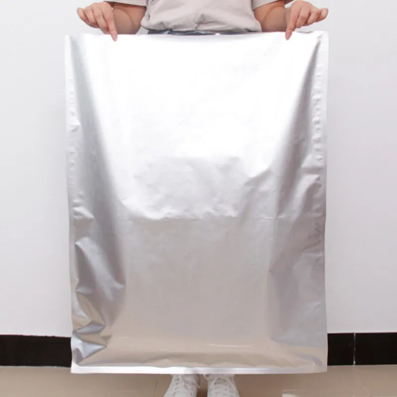Large Aluminum Foil Vacuum Storage Bags Open Top 25 Pcs 50 Pcs Heat Sealing For Meat Powder Pet Food Packaging Pouches
