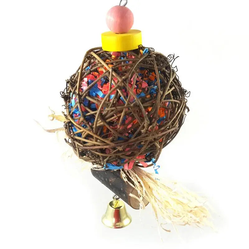Parrot Bird Toy Small Parrot Chewing Toys Parrot Cage Foraging Hanging Toy Parrot Bird Toy Christmas New Year For Home
