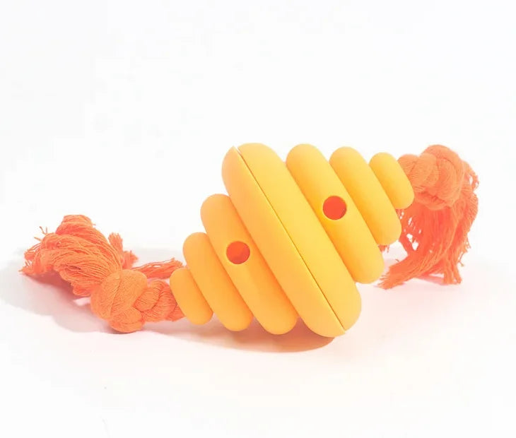 Dog Ball Toy with Rope Interactive Leaking Balls for Small Large Dogs Bite Resistant Chew Toys Puppy Training Pet Accessories