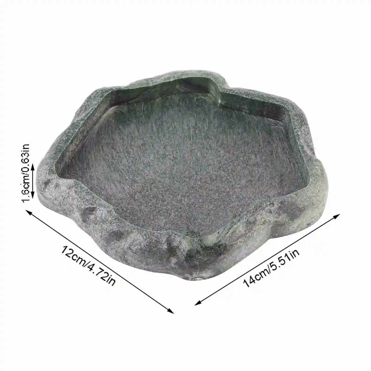 ABS Resin  Reptile Rock Food and Water Dish Feeder Bowl for Tortoise Lizard Lizard Feeder Reptile Bowl Reptile Feeder