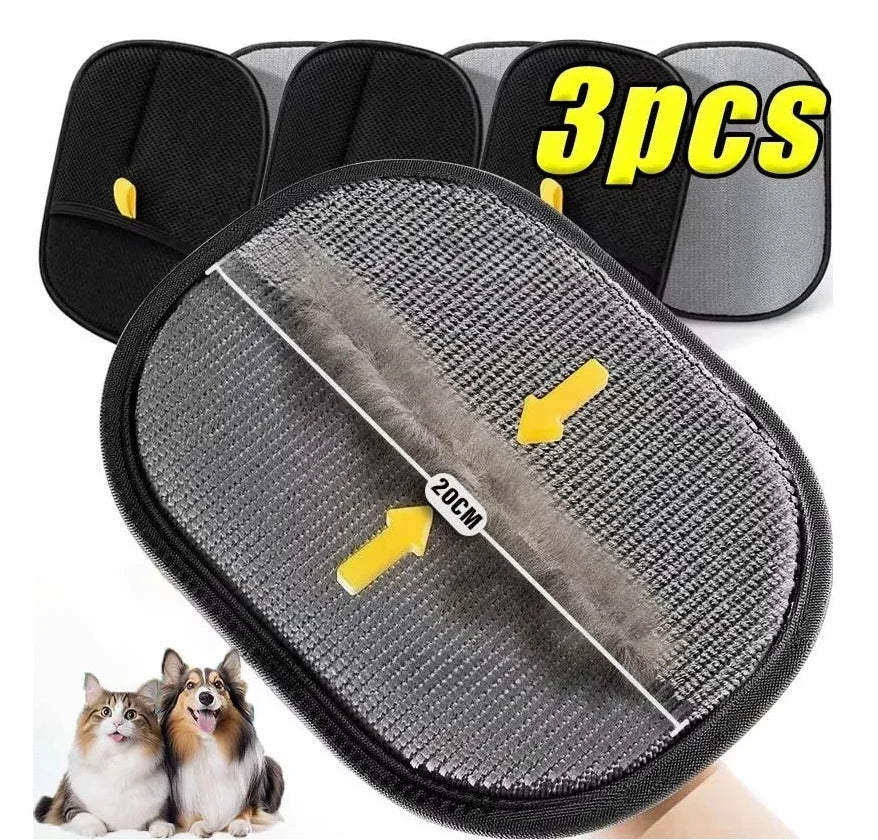 3pcs Pet Grooming Cleaning Glove Double-Sided Washing Dog Cat Glove Self Cleaning Hair Remover Massage Brush Cats Accessories
