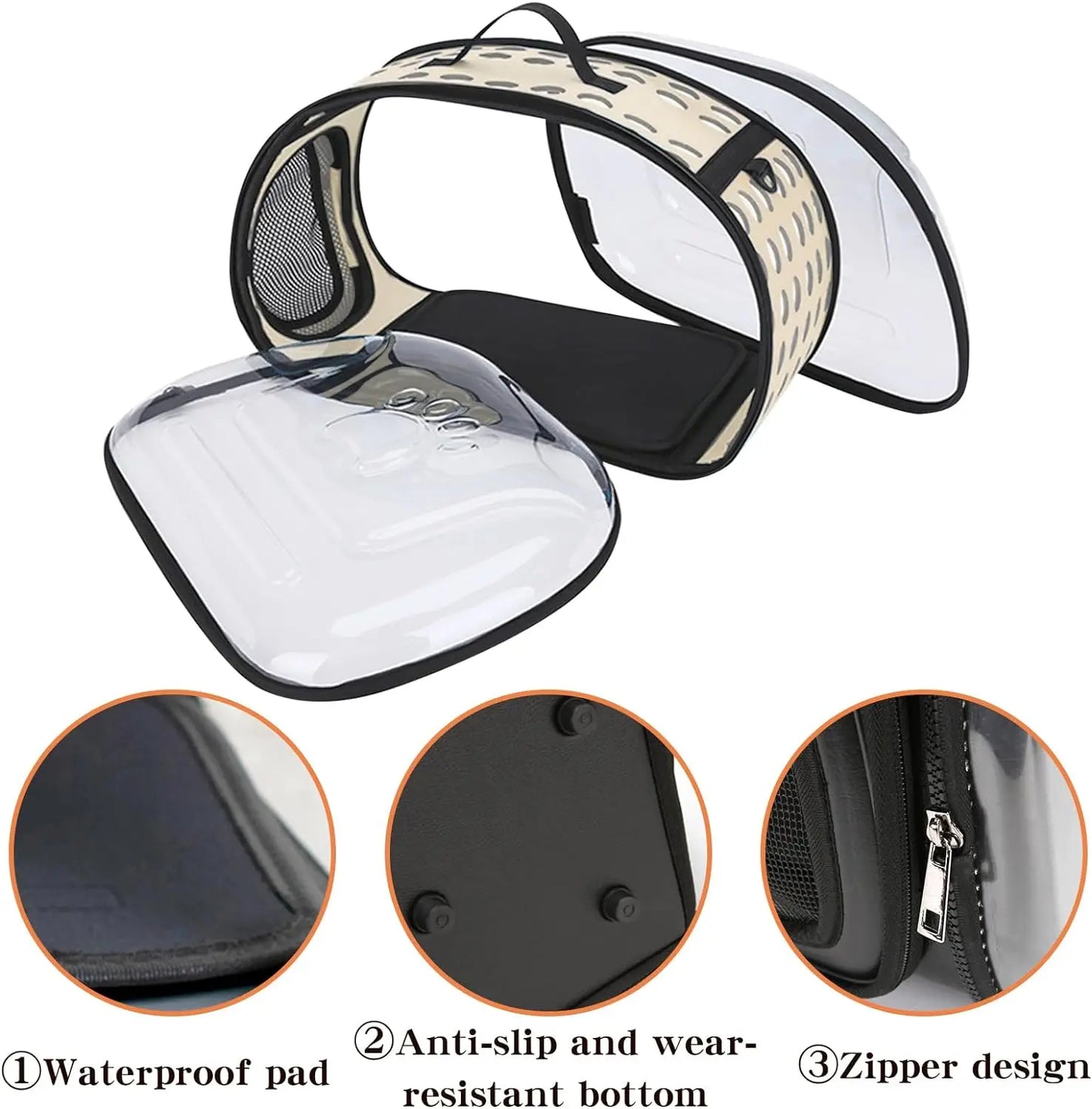 Pet Cat Carrier Bag for Travel Breathable Handbag Puppy Cats Bag Transparent Portable Shoulder Strap Bag for Small Pet Cats Dog
