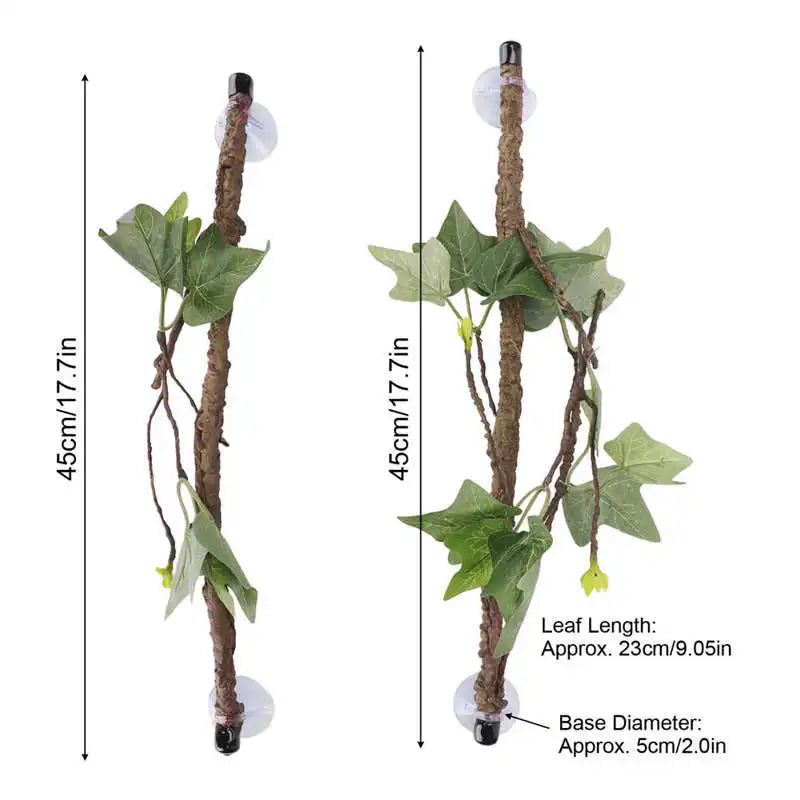 Reptile Vines High Simulation Reptile Corner Branch for Lizard