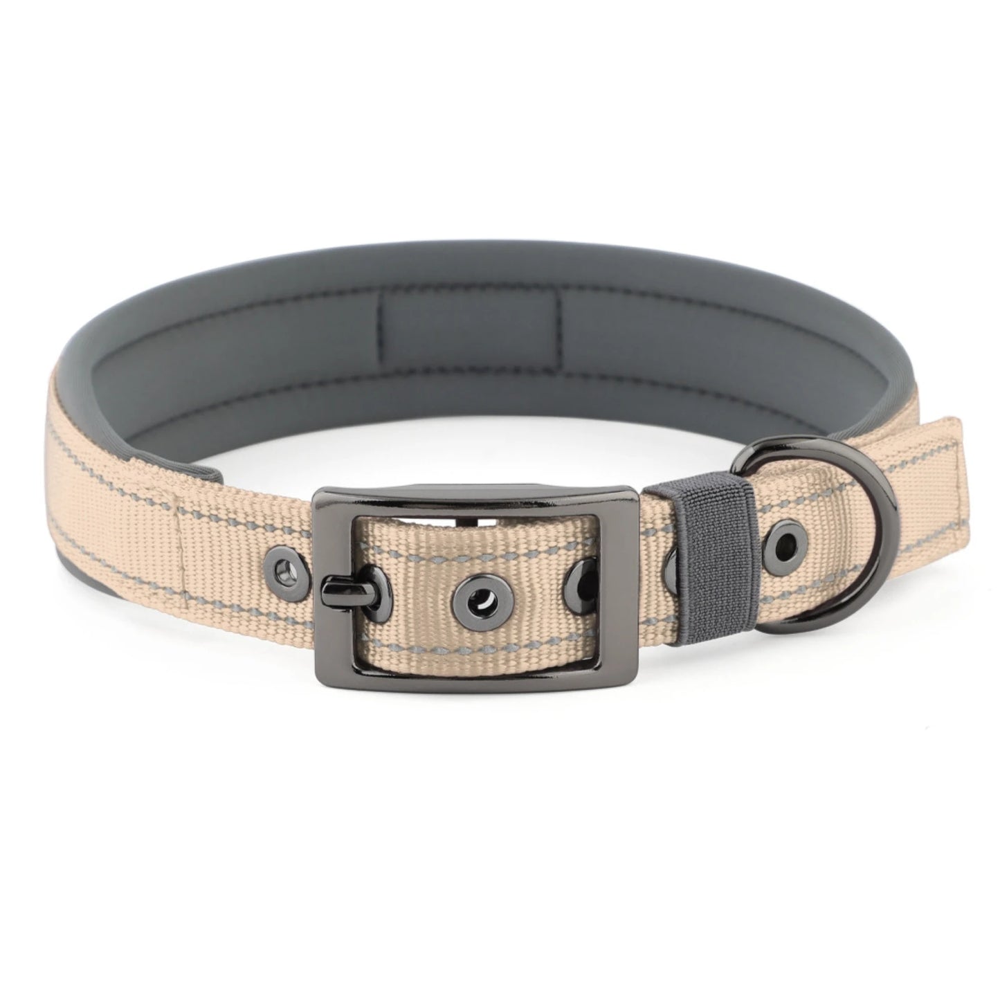 Dog Collar for Large Dogs Neoprene Padded and Adjustable Reflective Wide Heavy Duty Pet Collars with Durable Metal Belt Buckle