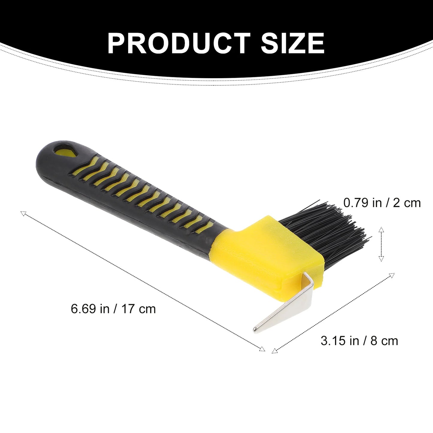 Stainless Steel Hoof Pick With Brush Handle For Horse Grooming And Hoof Care 1 Piece