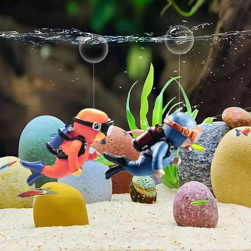 Fish Tank Decorations Aquarium Accessories Floating Diver Aquarium Ornaments Small Floating Ball Aquarium Accessories