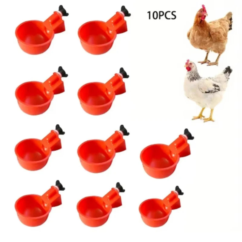 5/10 Pcs Poultry Automatic Water Dispensers - Chicken & Pigeon Drinking Bowls for Small Chicks