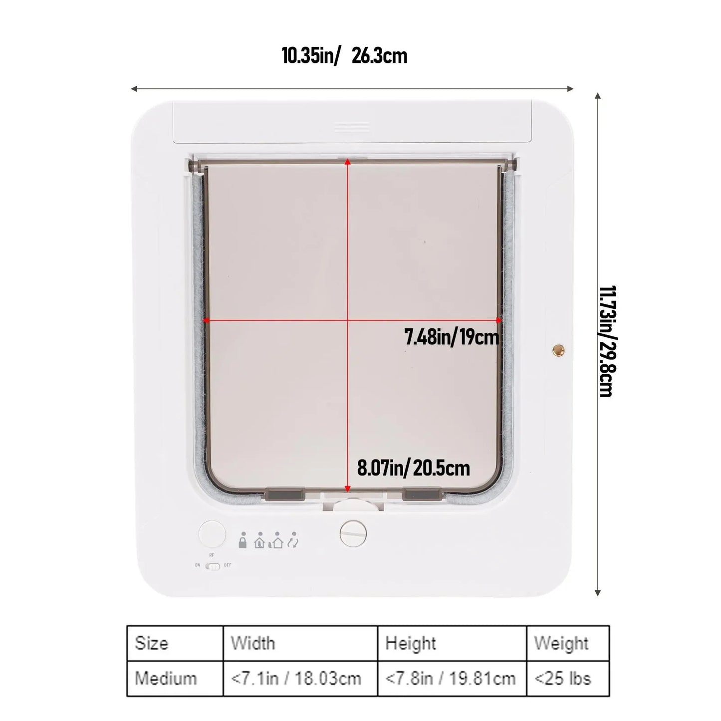Collar Cat Door Smart Cat Door Automatic Sensing with Collar Activated Easy Installation Pet Door for Home Smart Cat Door