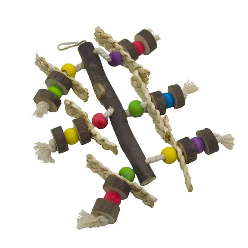 Parrot Bite Toys Wooden Natural Medium To Large Parrot Supplies Bird Cage Accessories Bird Toys Parrot Accessories