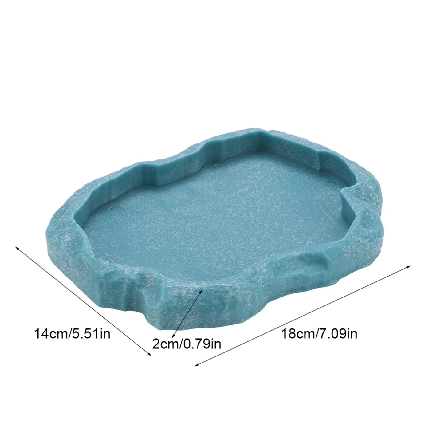 ABS Resin  Reptile Rock Food and Water Dish Feeder Bowl for Tortoise Lizard Lizard Feeder Reptile Bowl Reptile Feeder