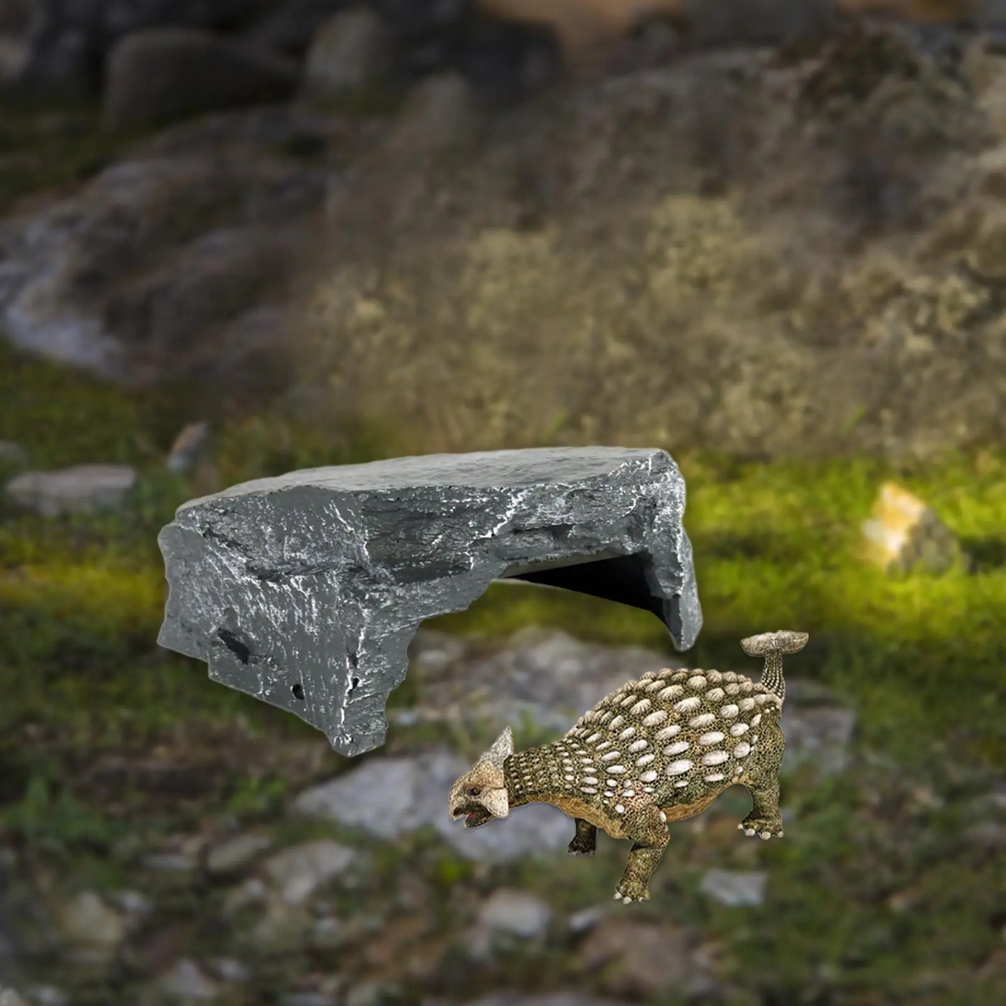 Reptiles Dock Resting Frogs Lizards Aquatic Turtles Basking Platform Pets Rock Imitation Hideaway Turtle Accessories for Tank