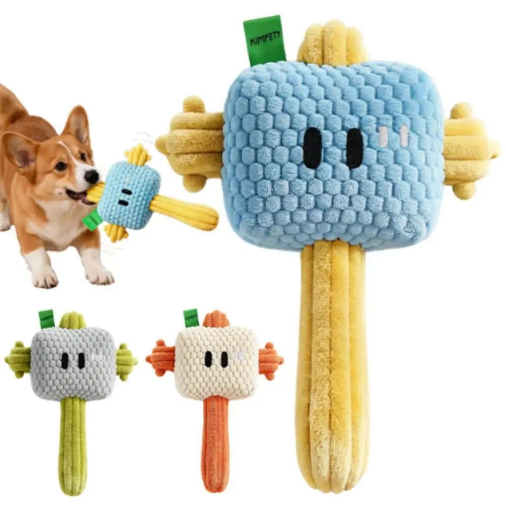 Pet Supplies Creative Hammer Dog Bite-resistant Soft Pet Squeaky Funny Wear-resistant Cleaning Tooth Chew Indoor Outdoor Use