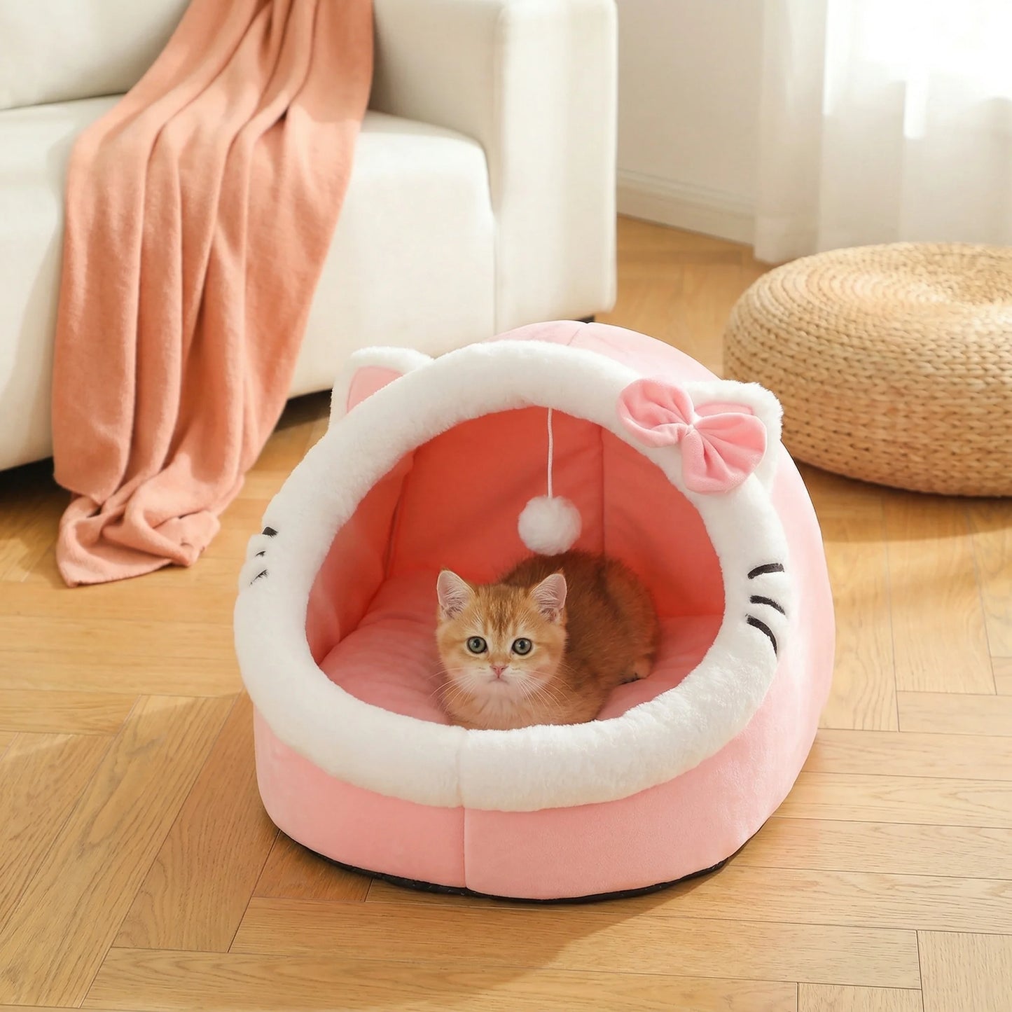 Four Season Universal Cat Bed Cat House Soft And Comfortable Pet Bed Puppy Sleeping Bag Pet Supplies Tent Habitats Basket House