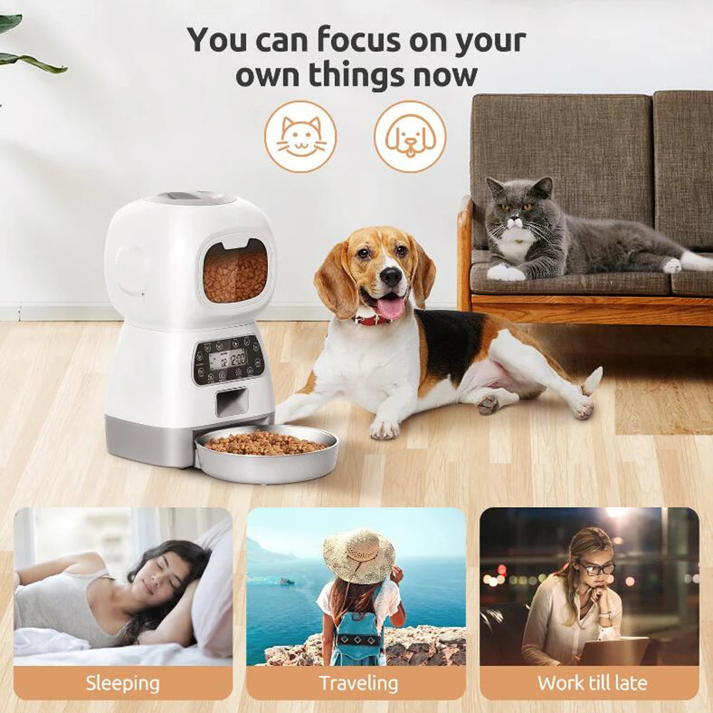 PetTech Smart Automatic Pet Feeder and Water Fountain