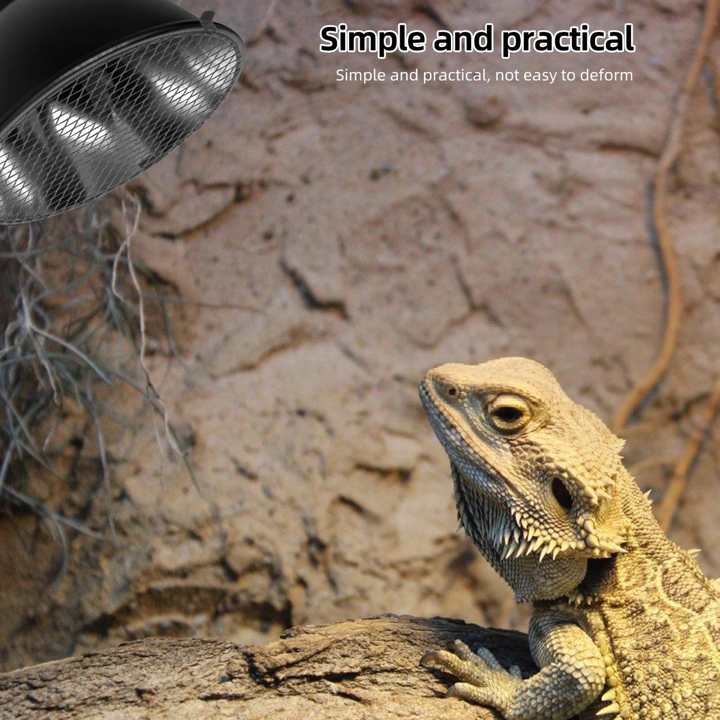 Reptile Lamp Mesh Cover Reptile Box Lamp Shield For Reptile Tank Heating Lamp Cover Reflective Heat Lamp Shade Mesh