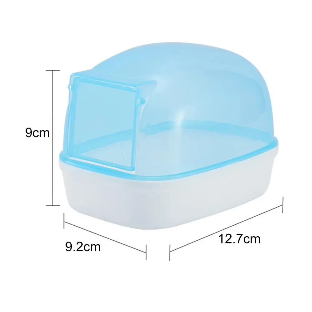 Hamster Bathroom Automatic Door Pet Shower Room Transparent Rat Chinchilla Small Animal Toilet Pet Supplies Sand Bath Dust-proof