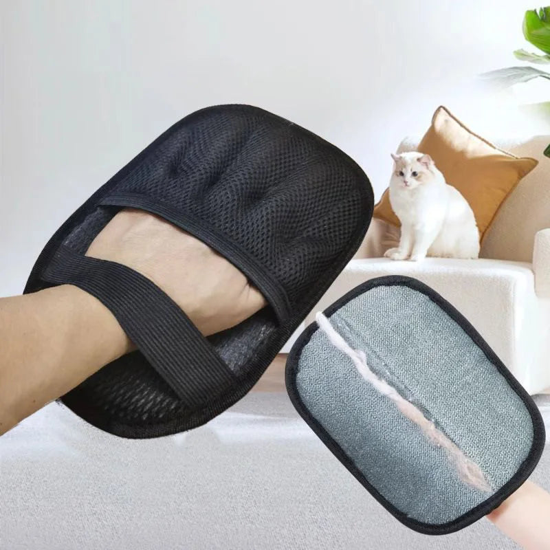 Upgraded Pet Hair Cleaning Removal Gloves Pet Grooming Finger Glove Reusable Sofa Carpets Cat Dog Hair Cleaning Tools