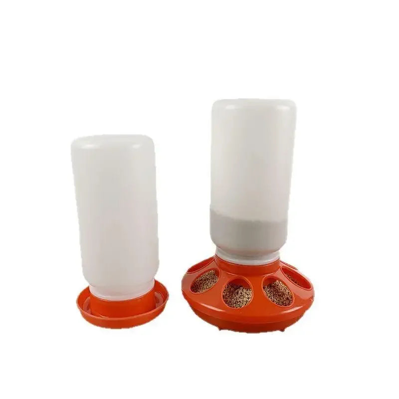 Poultry Thickened Feeder And Drinker Water Food Dispenser Automatic Chicken Birds Chick Waterer Feeding Rutin Chicken Trough