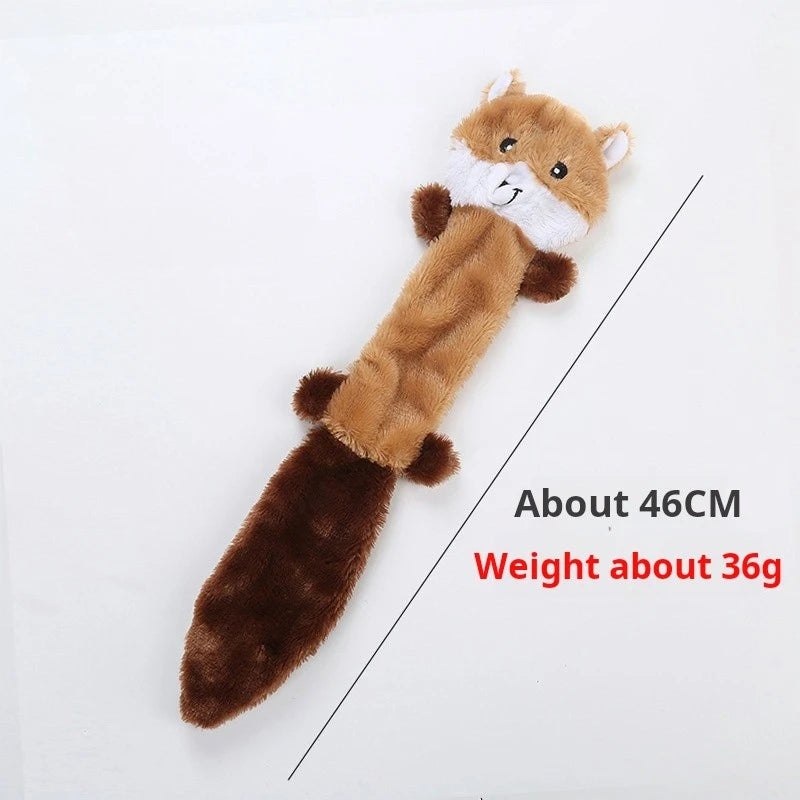 Pet Puppy Supplies Squirrel Dog Plush Chew Toy Bite Resistant Sound Interactive Squeaky Indestructible dogs Toys Soft Rattles