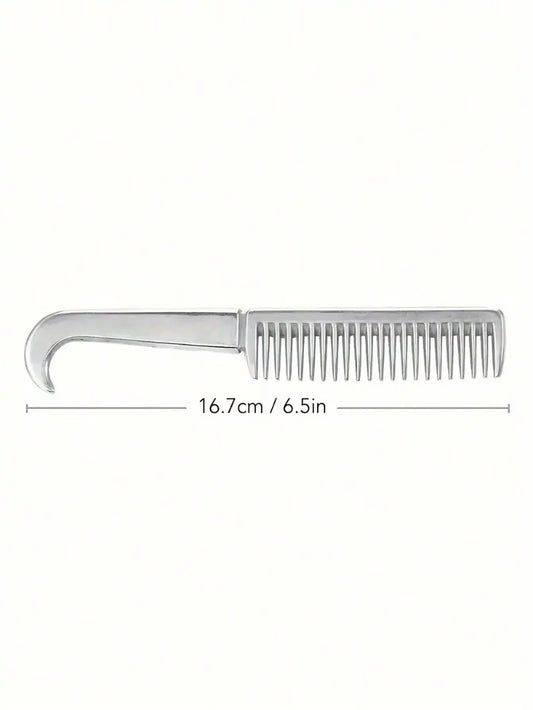 1pc Aluminum Alloy Horse Comb - Lightweight, Durable, Tangle-Free, Gentle on Horse Mane & Legs, Ideal for Horse Owners