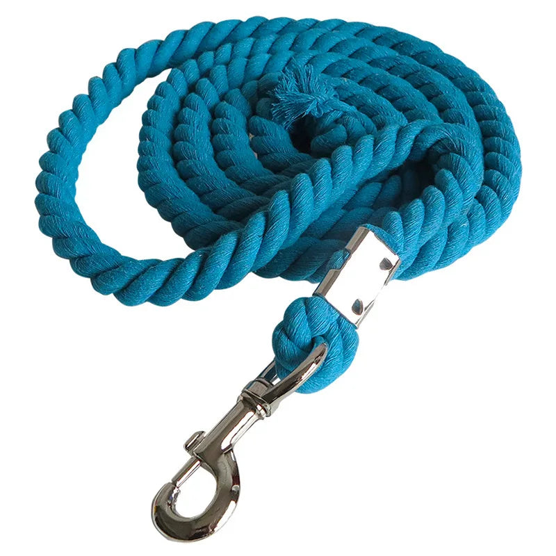 2025 New Equestrian Rein Halters Heavy Duty Cotton Weave Leading Rope Halter Equipment for Horses