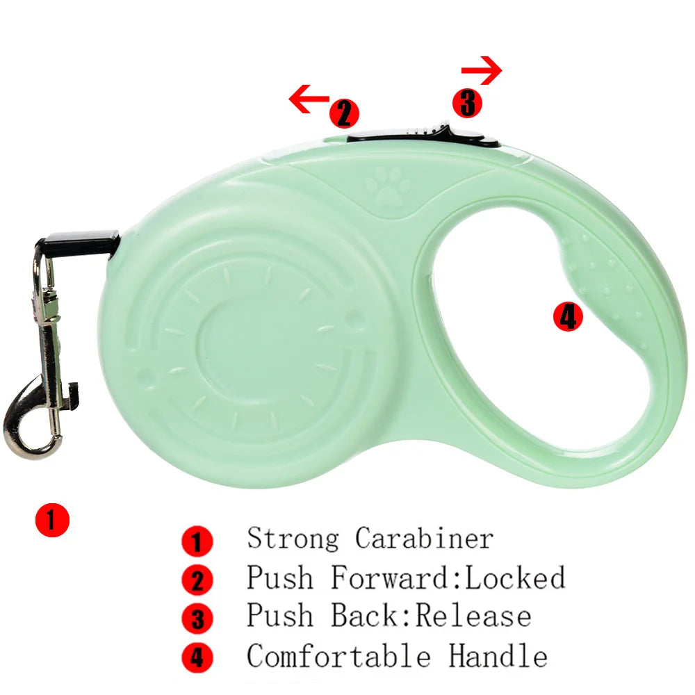 Dog Leash for Small Medium Dogs Cats Outdoor Hiking Pet 3m 5m Retractable Automatic Extending Traction Rope Chihuahua Supplies