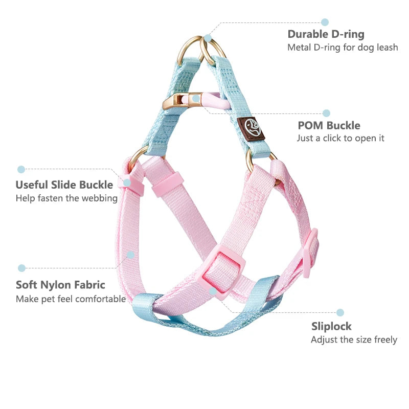 Pet Shop All Bulldog Frances Puppy Choker Collar Dog Leash Breastplates Lead Set Harness No Pull Pets Accessories for Small Dogs