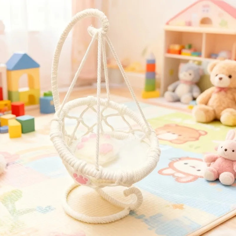 Hamster Swing Hammock Durable Hanging Cage Accessory with Soft Cushions And Small Pillows No Assembly Required Suitable Gerbils