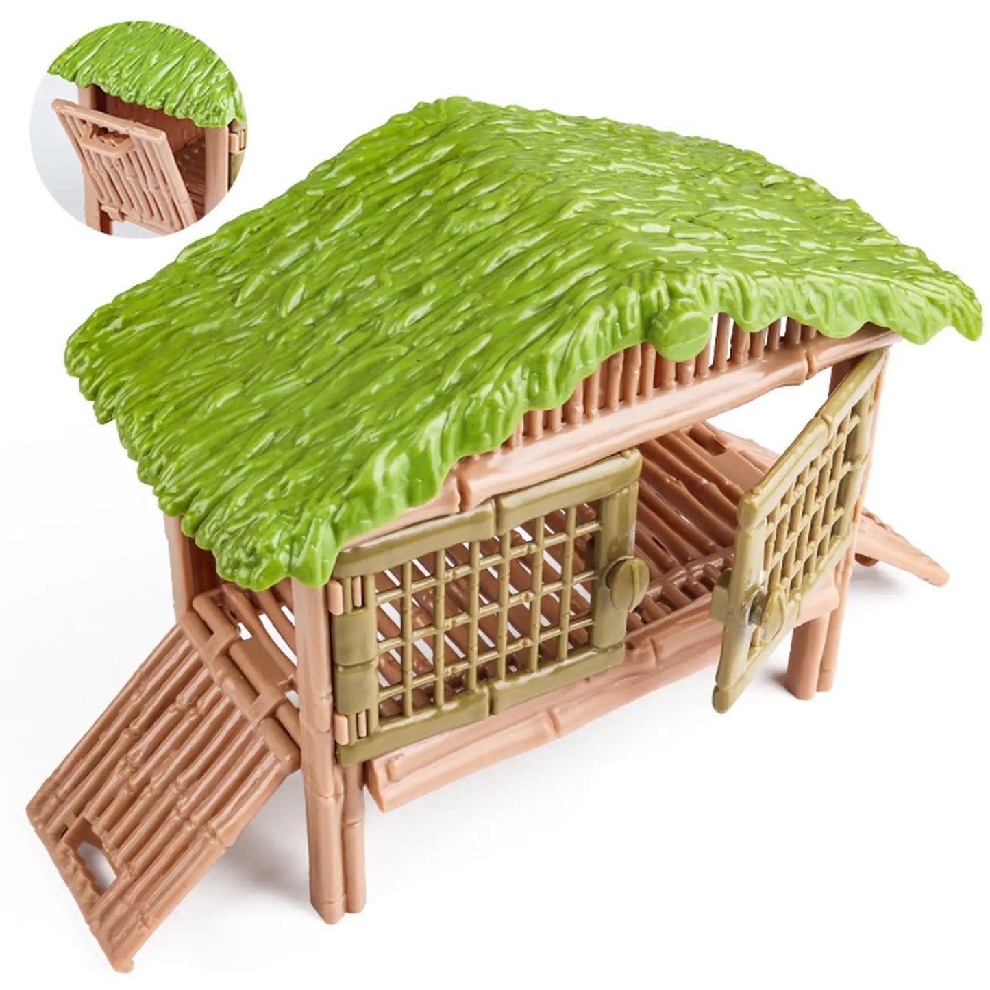 Chicken Cage Toy,Farm Landscape Model Ornaments,Micro Landscape Farmhouse Toy,Miniatures Chicken House for Kids
