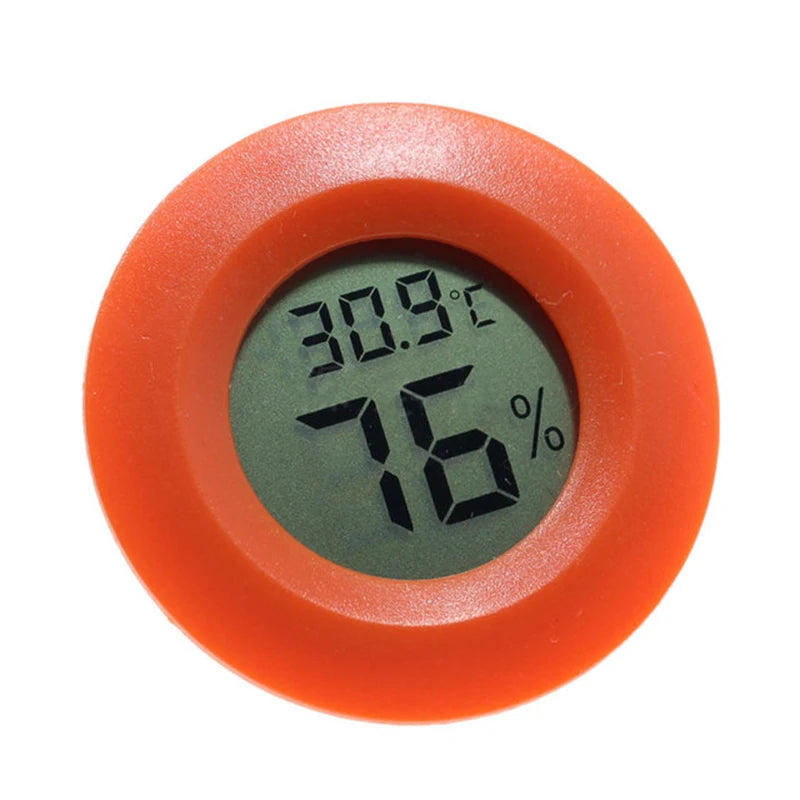 1pcs Round Electronic Temperature Embedded LCD Digital Thermometer Fridge Freezer Tester Temperature  Reptile Hygrometer