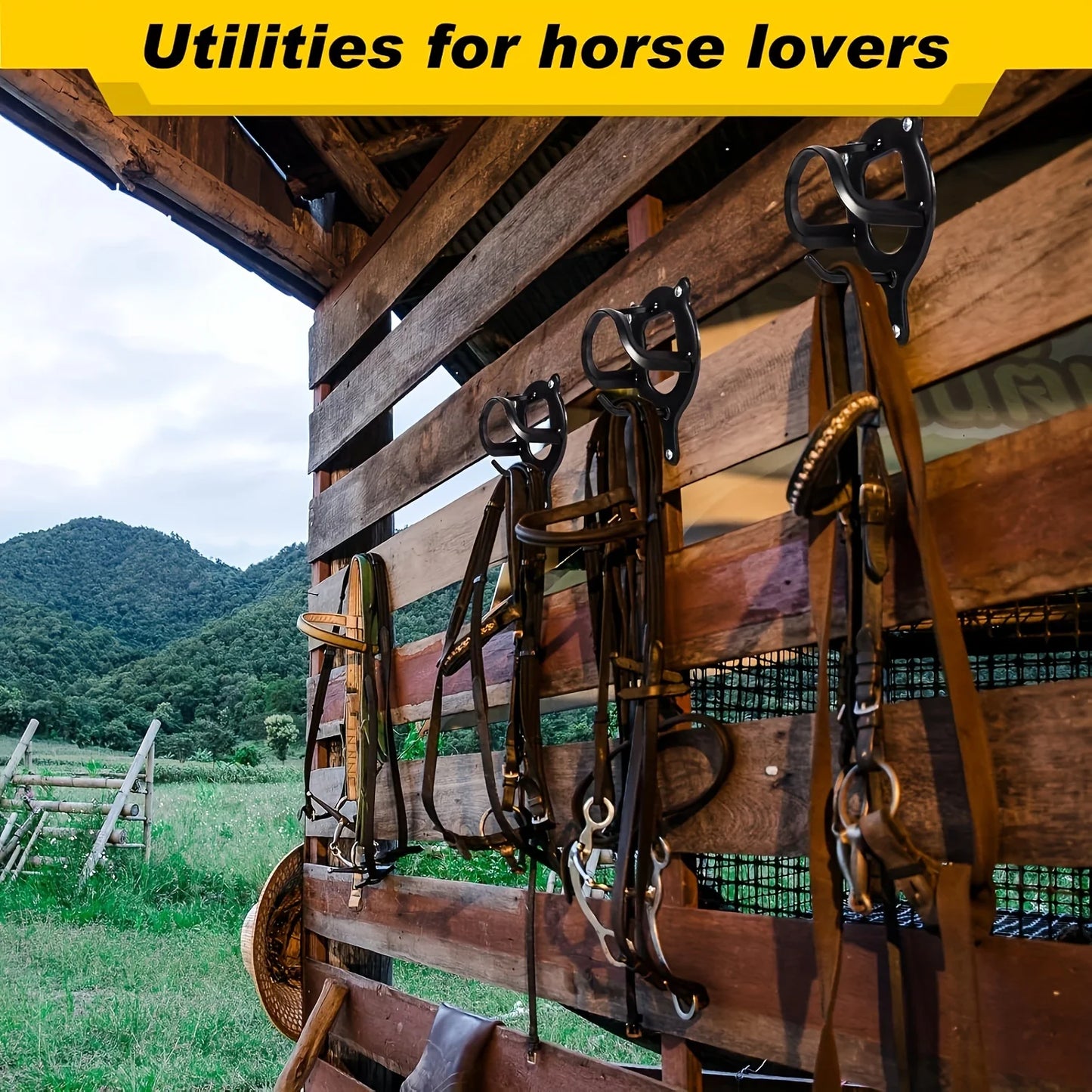 Pony Reins, Halter Heads, Hooks, Iron Horse Beaks, Covers, and Equestrian Equipment