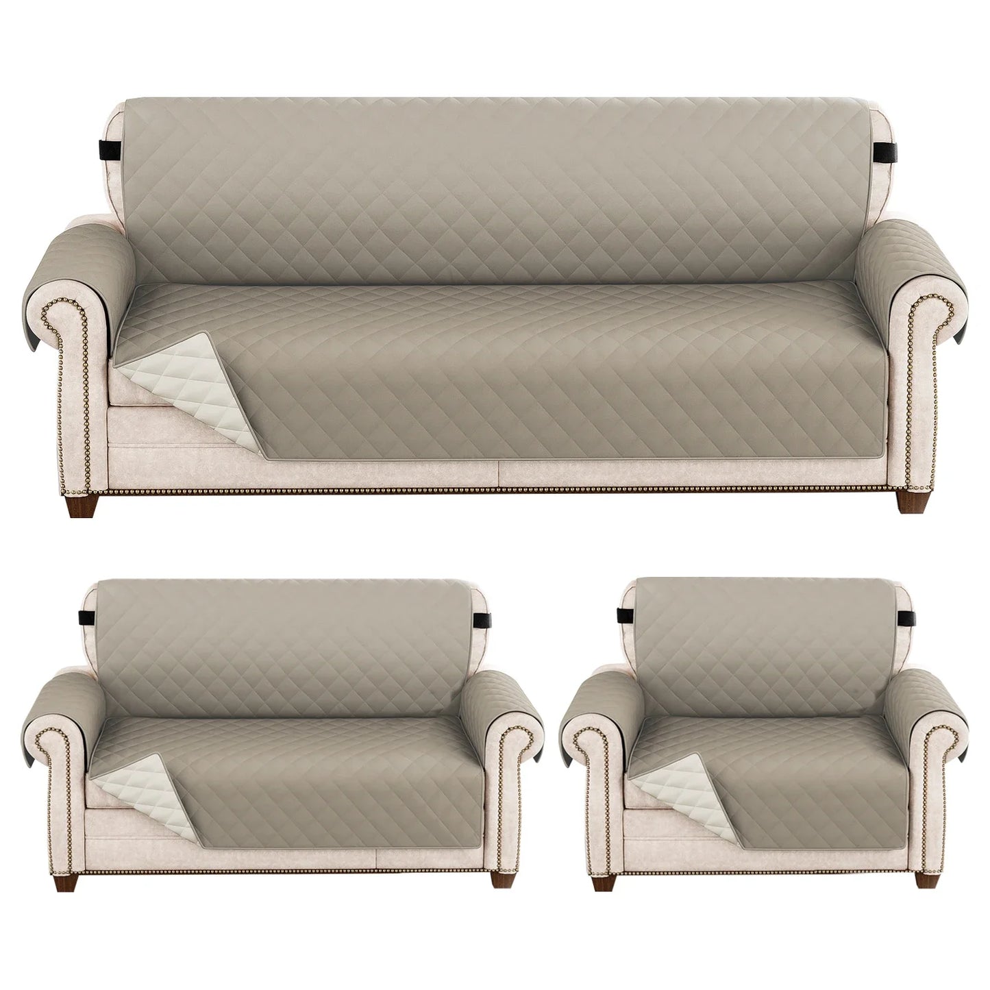 1pc Waterproof Sofa Cover Quilted Anti-wear Couch Covers for Dog Pet Kids Recliner Armchair Furniture 1/2/3/4 Seater Protect