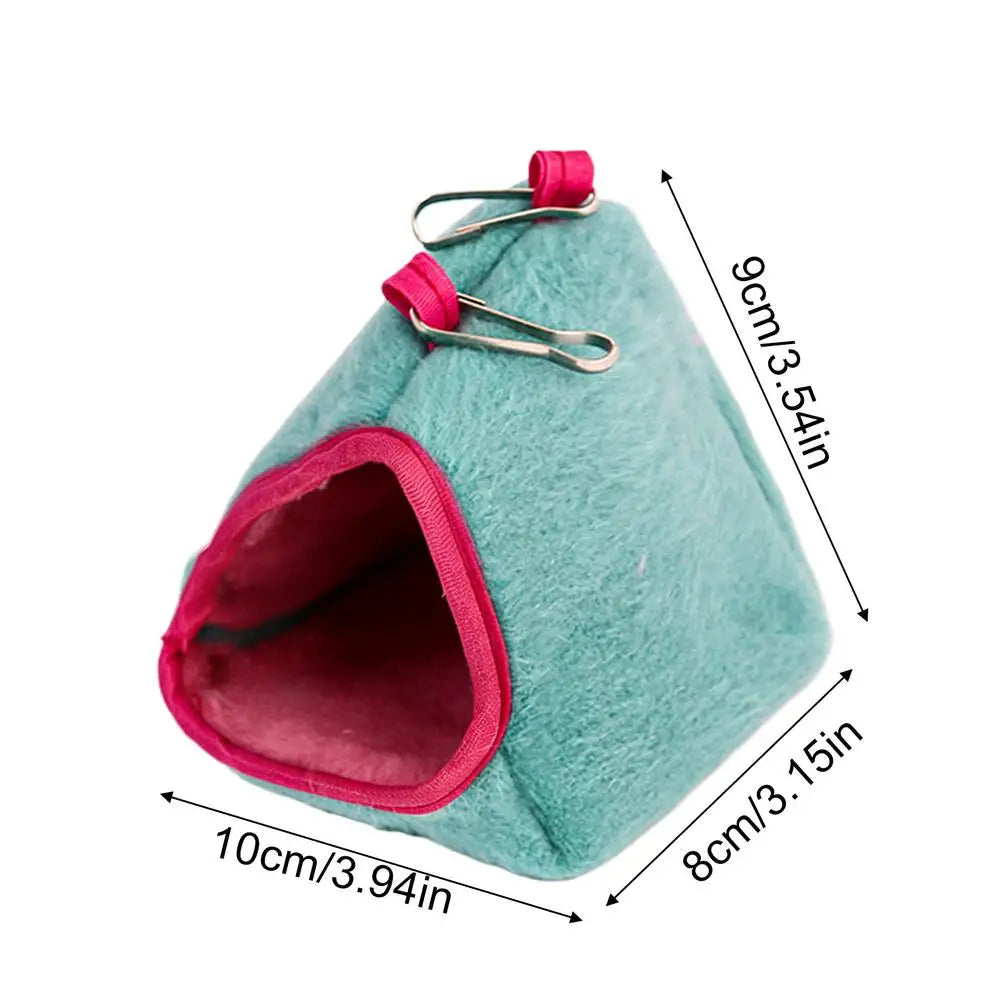 Hamster Hammock Warm Semi-Enclosed Scratch-Resistant Hamster Cage Hanger Bed for Resting Playing Sleeping Balcony Classroom