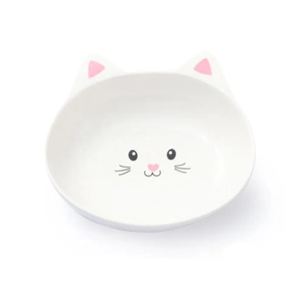 Pet Supplies Ceramic Cat Bowl Creative Cute Dog Food Feeding Basin Multi-use Slanted Mouth Pet High Foot Bowl Kitten Puppy