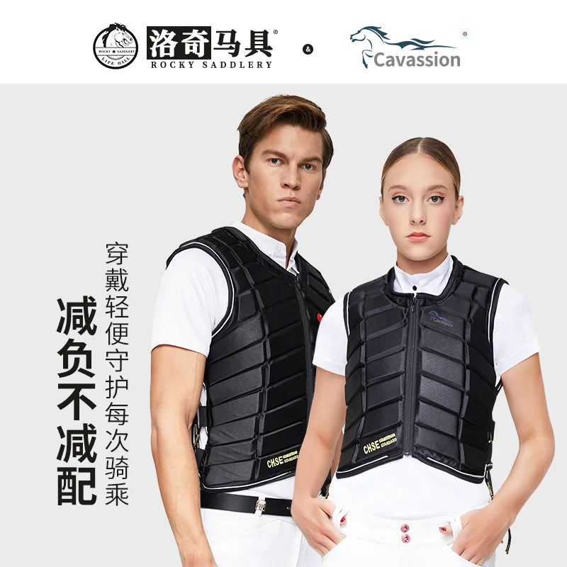 Cavassion Protective vest Thickened equestrian armor Equestrian riding safety body protector horse riding vest equestrian body