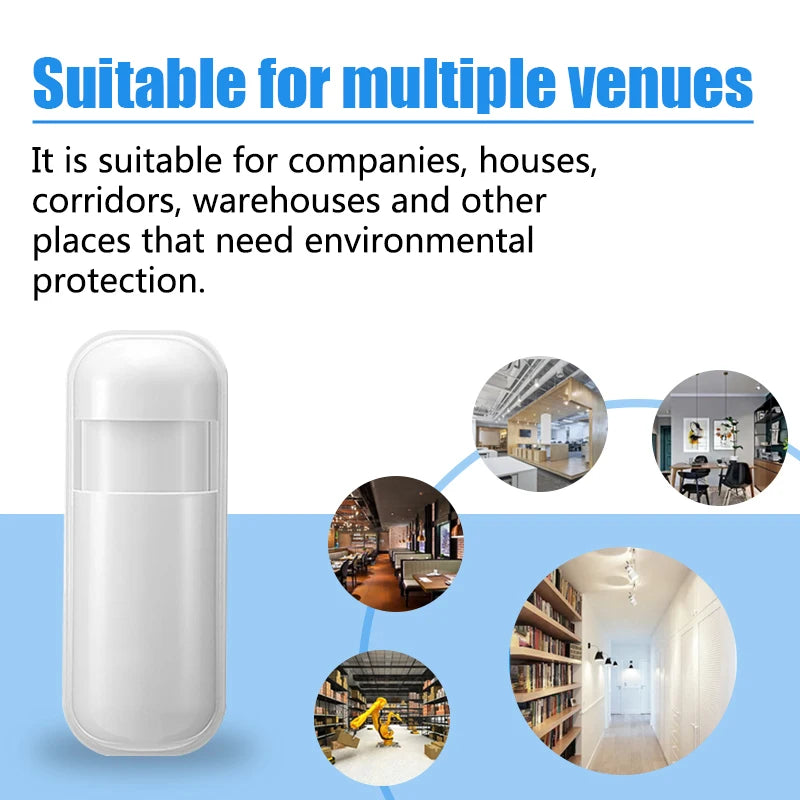 Auto Pet-proof PIR Infrared Motion Sensor 433Mhz Alarm Detector With Flash Led Light for Smart Home Security Alarm System