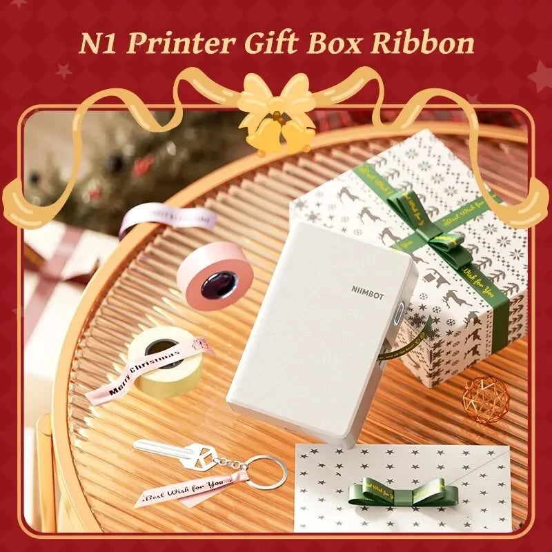 Niimbot N1 Mini Thermal Transfer Label Sticker Printer B18 Label Maker With Ribbon PET Papers For Jewelry Store Cable Cosmetics