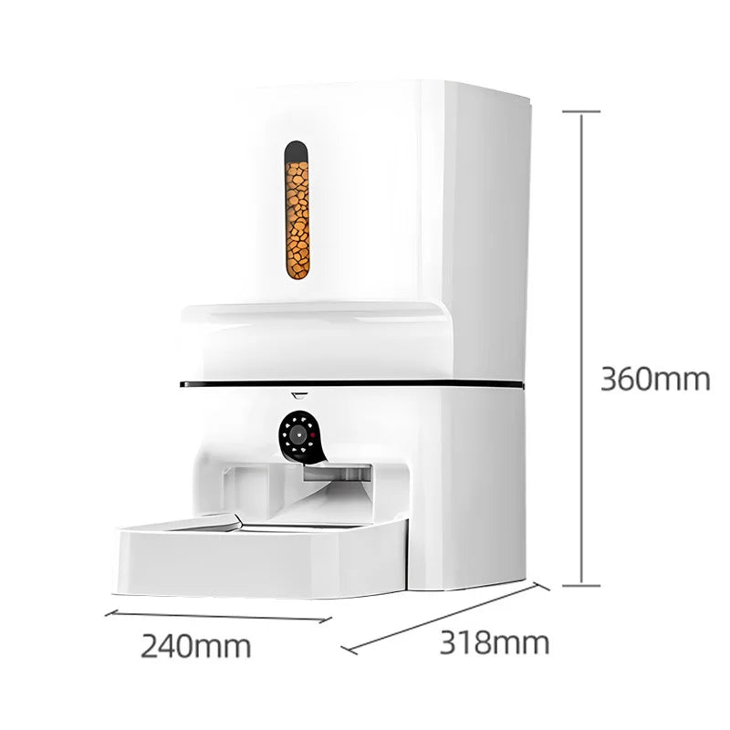 Smart Automatic Cat Feeder 7L with 1080P Camera Night Vision WiFi 2.4G/5G APP Control Voice Call Pet Food Dispenser for Cats Dog