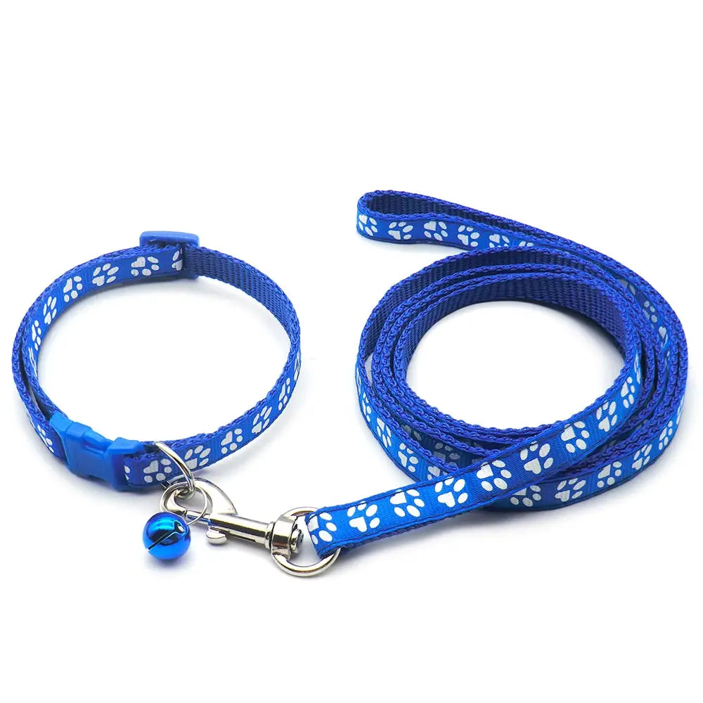 1pc Cute Dog Leash and Collar Set 1.2M for Puppy Cat Traction Rope Dog Collar Harness Durable Walking Pet Supplies Anti-lost