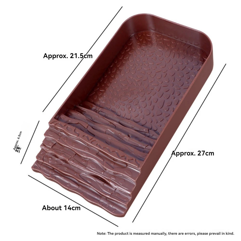 Reptile Bathing Pool Reptile Feeding Dish Water Bowl with Ramp Aquarium Ornament for Snake, Turtle, Bearded Dragon, Lizard Bath