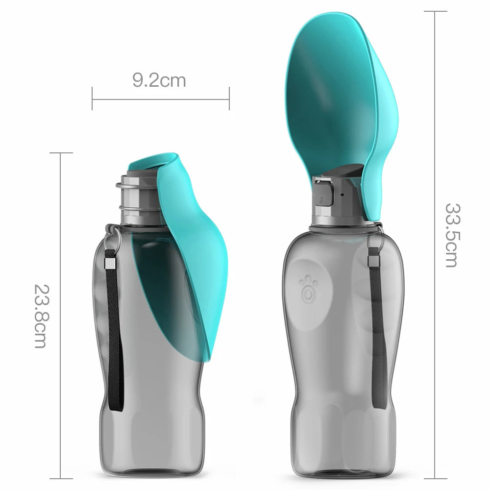 800ml Pet Water Bottle Portable Big Dogs Drinking Bowl High Capacity Leakproof Dog Water Dispenser Outdoor Cat Labrador Supplies