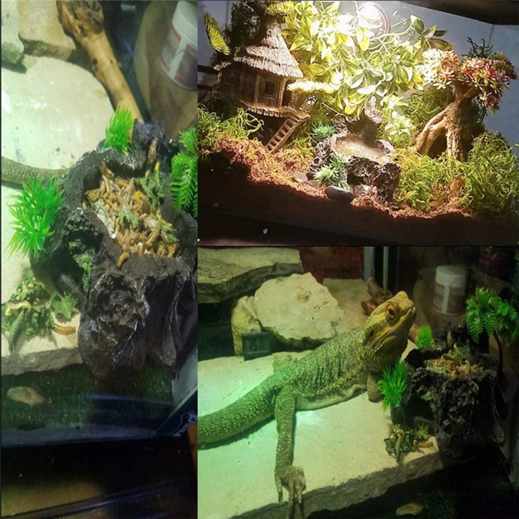 Multifunctional Reptile Resin Bowl For Food And Water Any Reptile Reptile Food Water Dish Decorative