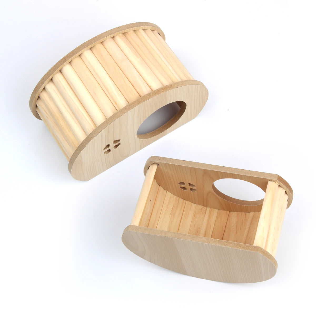 Small Pet Hamster Wooden House Sports Toys Fence Stairs Ladder Arch Bridge Nest Decoration Golden Bear Boredom Relief Toys