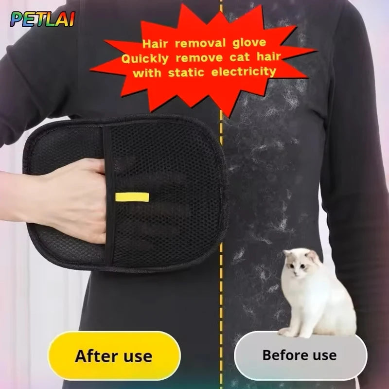 3pcs Pet Grooming Cleaning Glove Double-Sided Washing Dog Cat Glove Self Cleaning Hair Remover Massage Brush Cats Accessories
