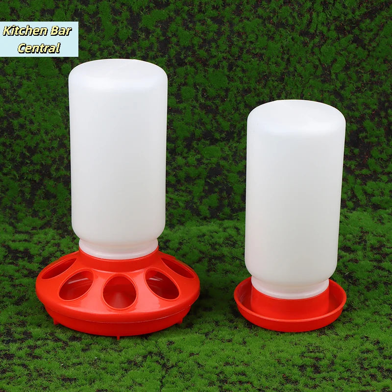 【Poultry Thickened Feeder & Drinker Water Food Dispenser Automatic Chicken Birds Chick Waterer Feeding Bucket Container】