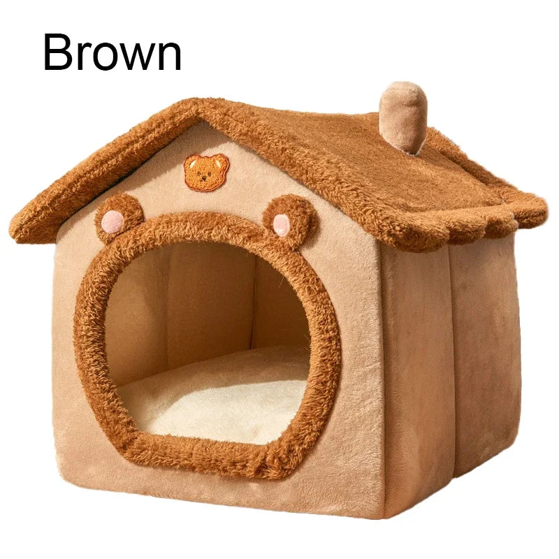 Pet Supplies Bedhouse Foldable Pet House Detachable Washable Cat House Puppy Cave Sofa